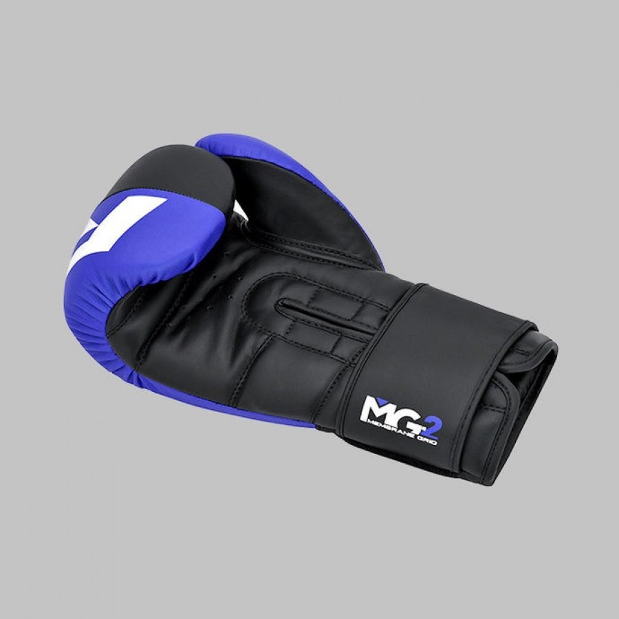 Боксерські рукавиці RDX F4 Boxing Sparring Gloves Hook&Loop BLUE/BLACK 16 унцій (капа у комплекті)