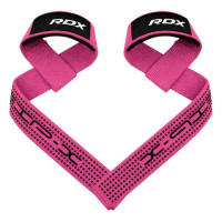 Лямки для тяги RDX S4 Gym Cotton Gel Straps Pink Plus, Длина 60 см, Ширина 4 см, Хлопок, Эластан, Розовый