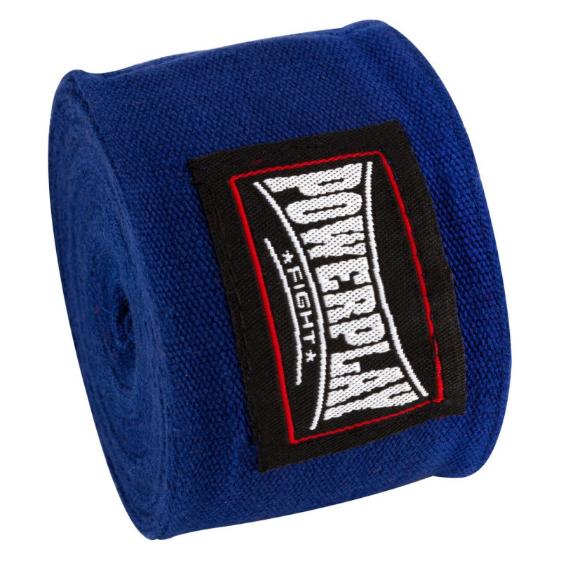 Бинты для бокса PowerPlay 3047 Lycra, Комплект: 2 штуки+чехол, Длина 3 м, Эластичные, Лайкра (спандекс), Синий