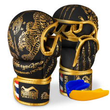 Перчатки для ММА Phantom Muay Thai Black Gold L/XL (капа в подарок)