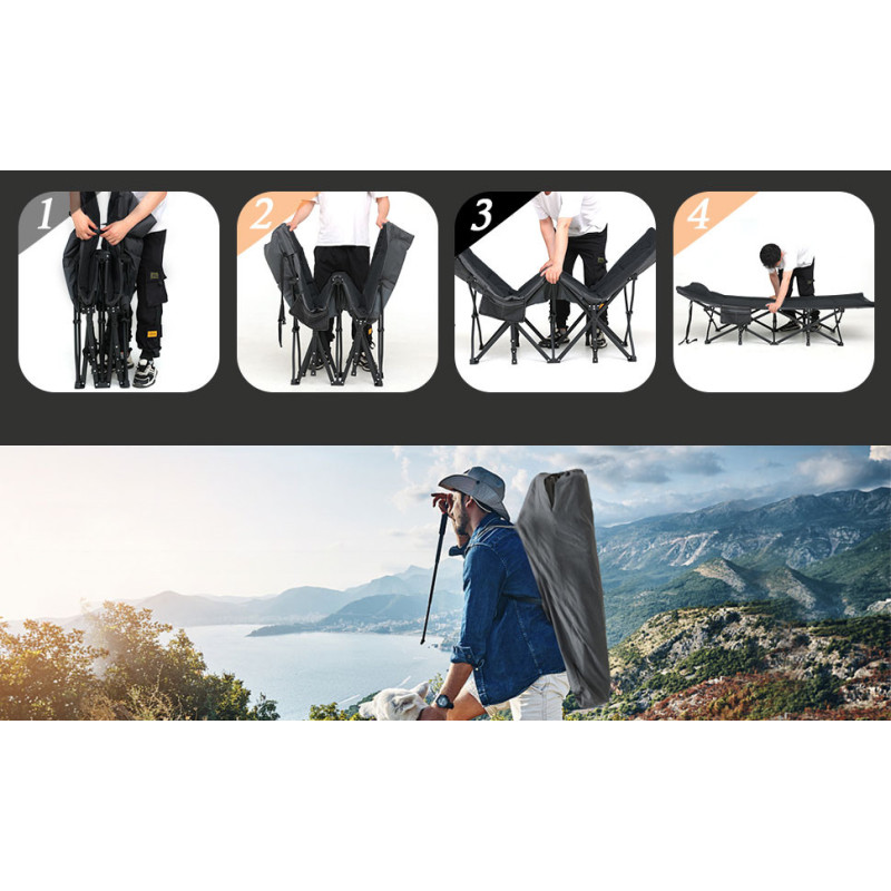 Розкладне ліжко шезлонг WCG CC-S11 + матрац і подушка