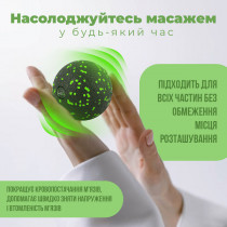 Масажний м'яч PowerPlay PP-4350 Epp Massage Ball (d8) Чорно/Зелений Масажний м'яч PowerPlay PP-4350 Epp Massage Ball (d8) Чорно/Зелений