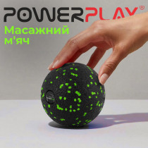 Масажний м'яч PowerPlay PP-4350 Epp Massage Ball (d8) Чорно/Зелений Масажний м'яч PowerPlay PP-4350 Epp Massage Ball (d8) Чорно/Зелений
