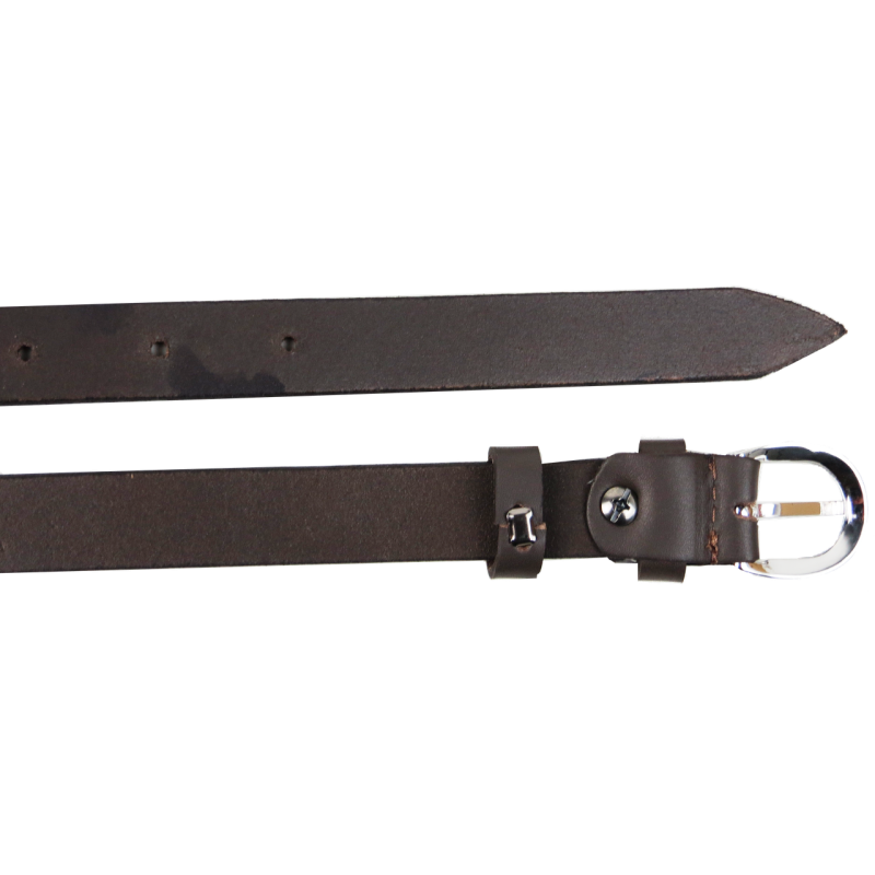 Женский кожаный ремень Skipper 1630-20 темно-коричневый 2 см