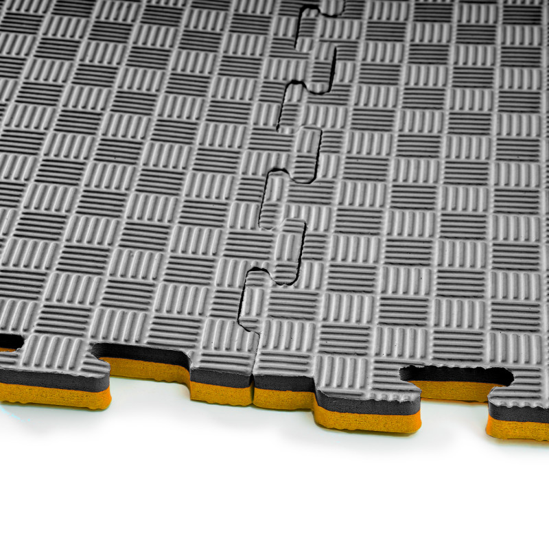 Мат-татами (Мат-пазл ласточкин хвост) WCG EVA 100х100х2 cm черно-оранжевый