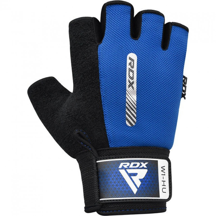 Рукавички для фітнесу RDX W1 HALF BLUE-S