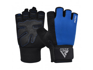 Рукавички для фітнесу RDX W1 HALF BLUE PLUS-L