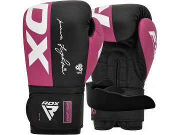 Боксерські рукавиці RDX REX F4 PINK/BLACK-12 унцій (капа в комплекті)