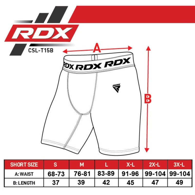 Компресійні шорти RDX T15 BLACK, Розмір XL, Поліестер, Спандекс, Для ММА, боксу, бігу, йоги та фітнесу, Чорний