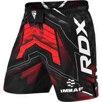 Шорти для MMA RDX MSS-IMF схвалені IMMAF Red, Розмір S, Поліестер, Спандекс, Червоний
