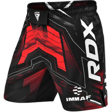 Шорти для MMA RDX MSS-IMF схвалені IMMAF Red, Розмір S, Поліестер, Спандекс, Червоний