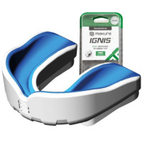 Капа MAKURA Ignis, Доросла (вік 11+) White/Blue, Посадка: BOIL & BITE™ (формується у гарячій воді), Термопластик, Біло-синій