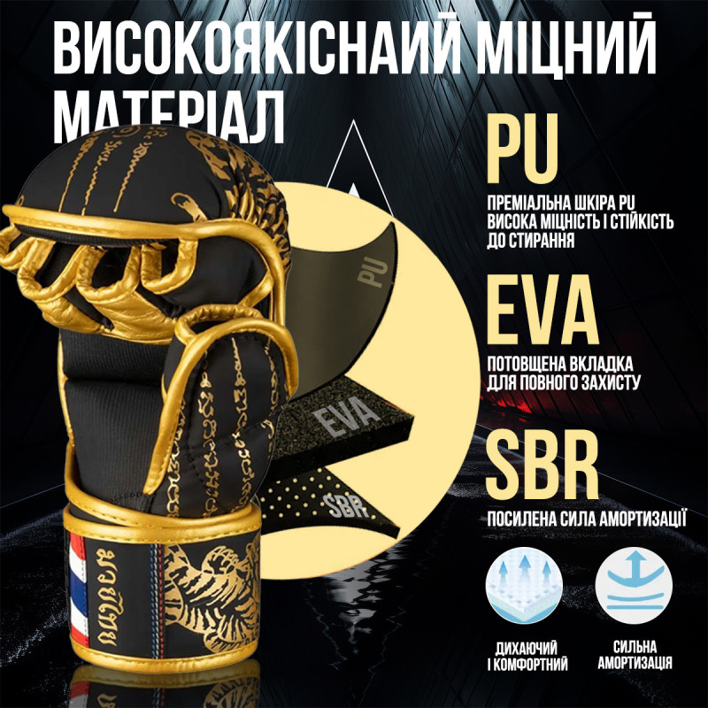 Рукавиці для ММА Phantom Muay Thai Black Gold S/M