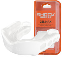 Капа Shock Doctor Gel Max, Детская (возраст до 10 лет) White, Посадка: Формируется под прикус, Термополимер, Белый