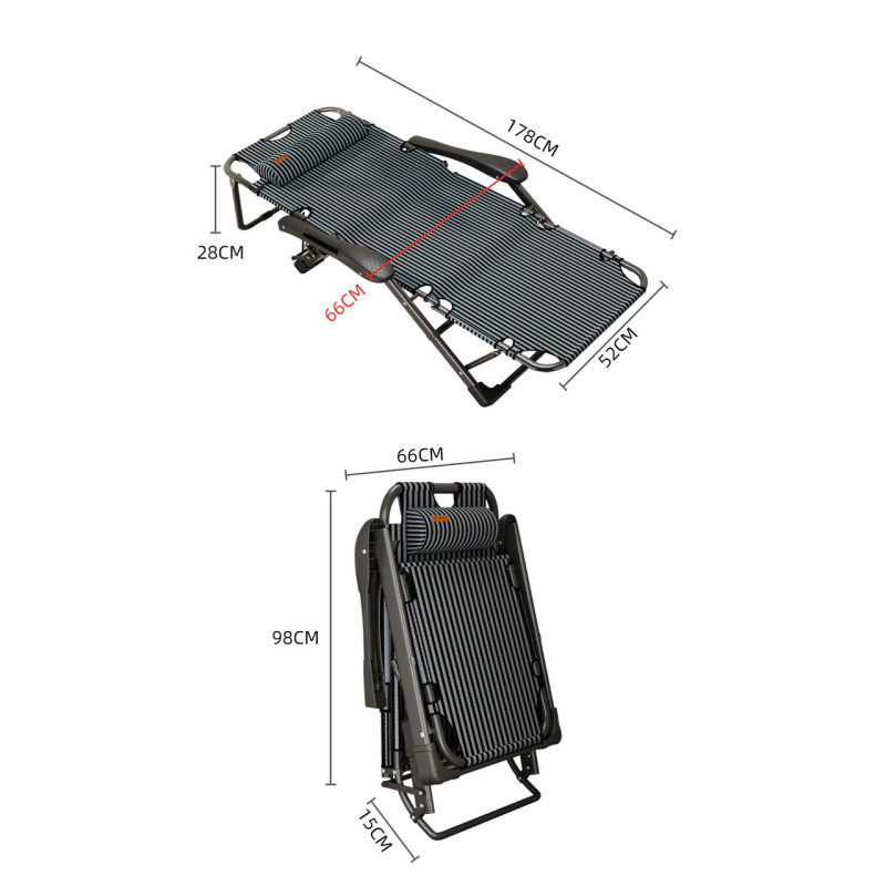 Розкладне крісло шезлонг садовий WCG FCB-S01