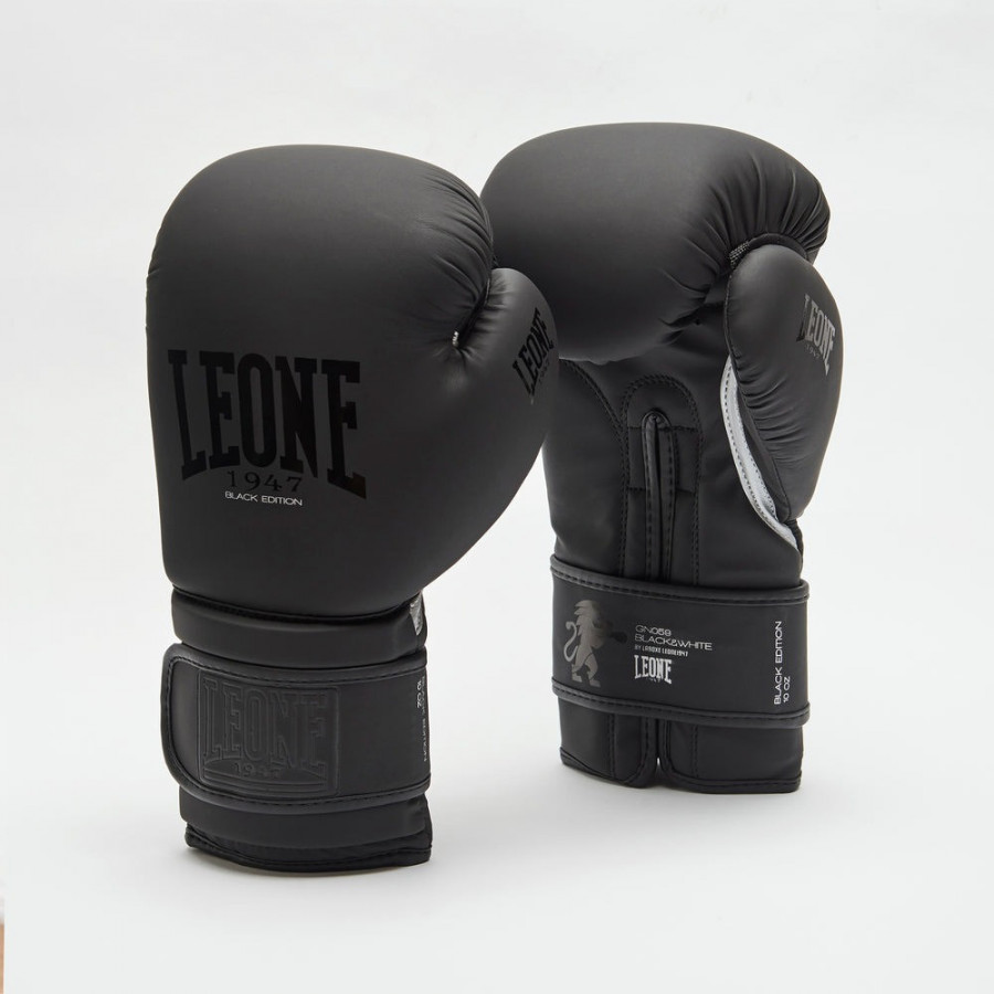 Боксерські рукавиці Leone GN059 Black/White 12 унцій (капу в комплекті)