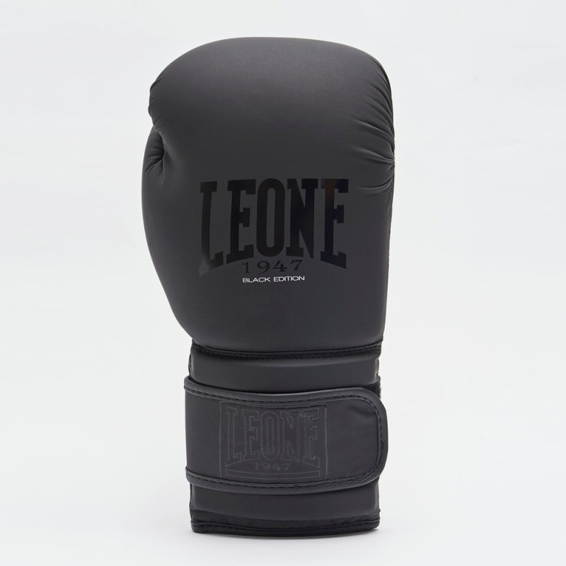 Боксерские перчатки Leone GN059 Black/White (капа в комплекте), 12 унций, PU, FLEX PU, Чёрно-белый