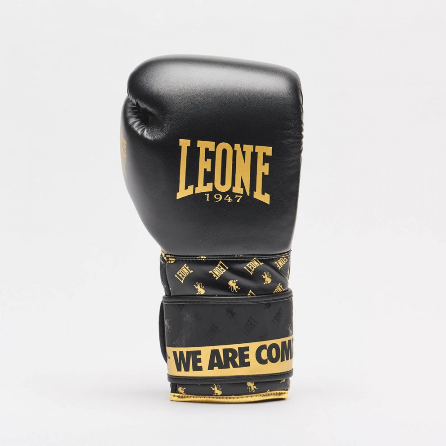 Боксерські рукавиці Leone GN220 DNA Black 12 унцій (бинти 4 м. в комплекті)