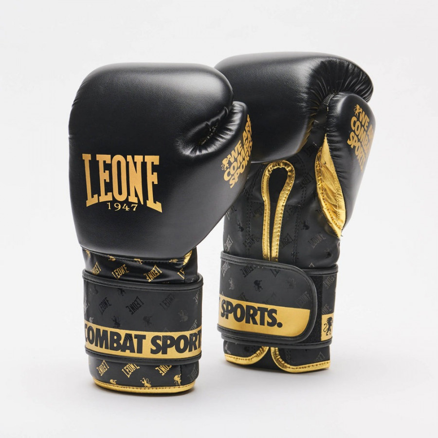 Боксерські рукавиці Leone GN220 DNA Black 12 унцій (бинти 4 м. в комплекті)