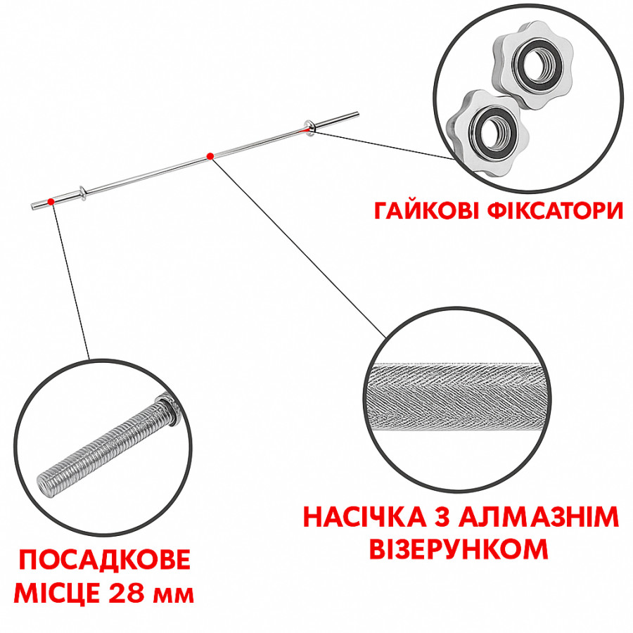 Штанга 46 кг (гриф 140 см)