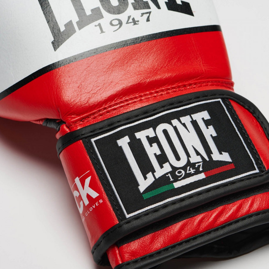 Боксерські рукавиці Leone GN047 SHOCK Red 12 унцій (бинти 4 м. в комплекті)