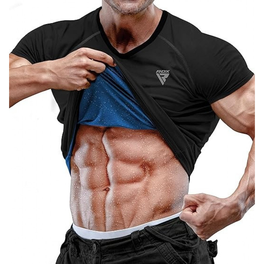 Чоловіча футболка RDX M1 з ефектом сауни Black 2XL