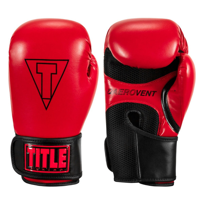Боксерські рукавиці TITLE Boxing Vegan Gloves Red/Black 8 oz 