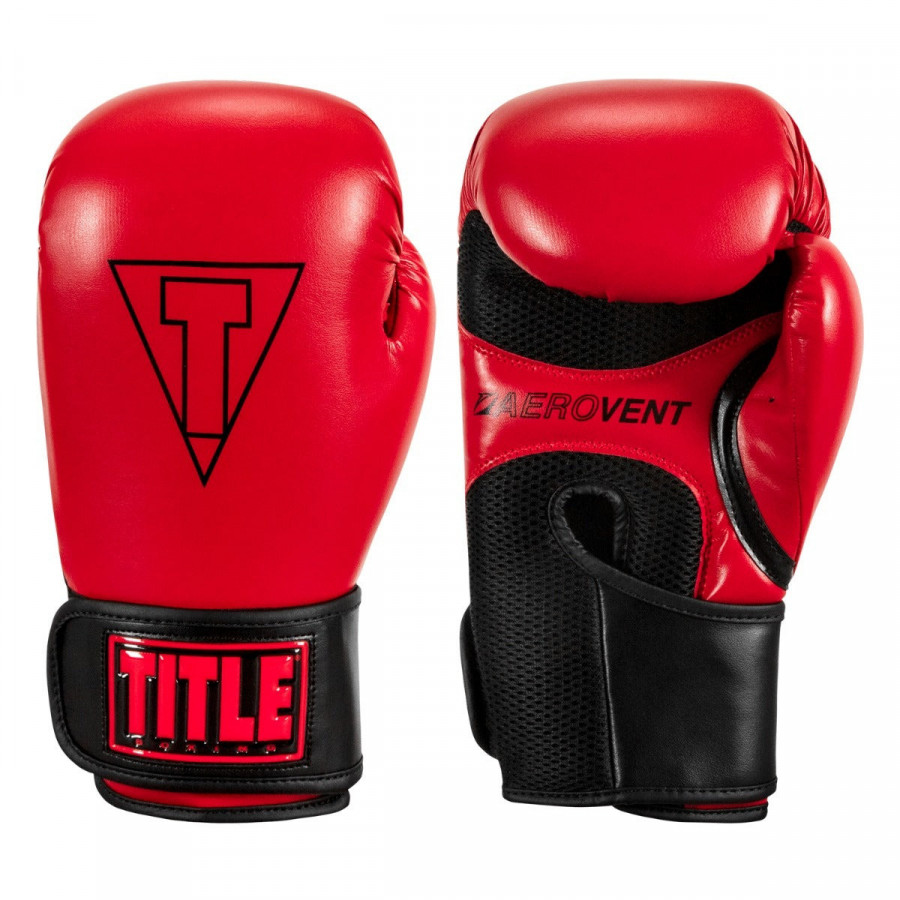 Боксерські рукавиці TITLE Boxing Vegan Gloves Red/Black 8 oz