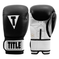 Боксерські рукавиці TITLE Premier Leather Black/White L 14 oz