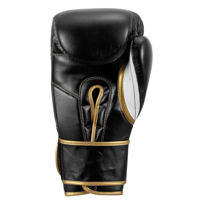 Боксерські рукавиці TITLE Boxeo Mexican Leather Quatro Black/White 14 oz (бинти 4м. в комплекті)