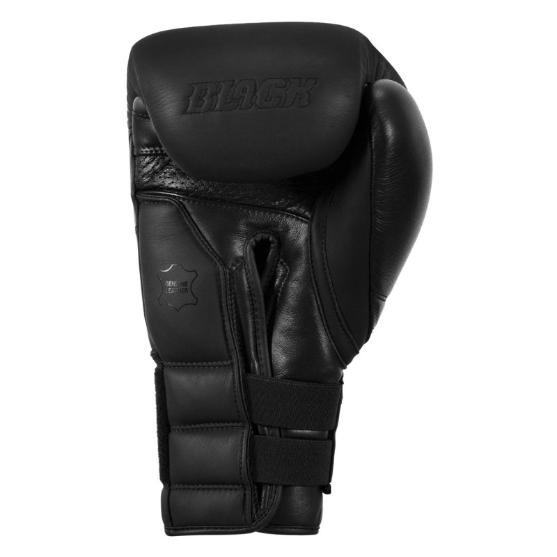 Боксерські рукавиці TITLE Black Bolstered Leather Black 14 oz (бинти 4м. в комплекті)
