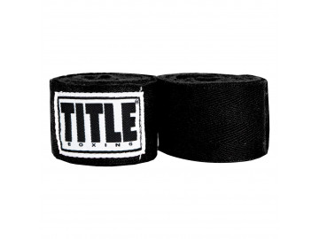 Бинти для боксу TITLE Boxing Traditional Weave 180" Black (4.5м.)