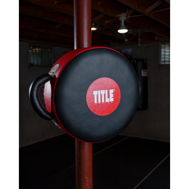 Маківара кругла TITLE Boxing Wrap-Around Stationary Punch Shield Black/Red