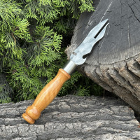 Вилка Mzavod с деревянной ручкой для снятия мяса 280х3мм светлая