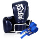 Боксерские перчатки Fairtex BGV14 Blue (бинты в комплекте), 10 унций, Микрофибра, Синий