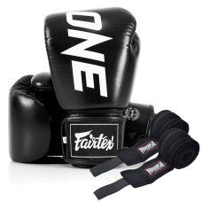 Боксерські рукавиці Fairtex BGV1-ONE (натуральна шкіра) Black 10 унцій