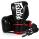 Боксерские перчатки Fairtex BGV14 Black (бинты в комплекте), 16 унций, Микрофибра, Черный