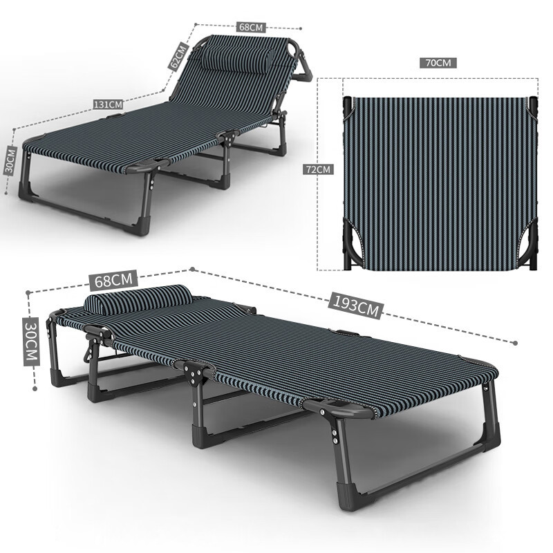 Раскладная кровать шезлонг WCG FB-S02-PM + матрас из сетки 3D Air-Mesh