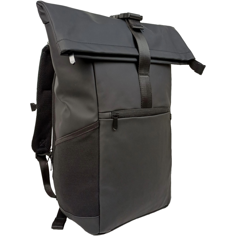 Прорезиненный молодежный рюкзак 18L Live in style Rolltop-Rucksack черный