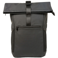 Прорезиненный молодежный рюкзак 18L Live in style Rolltop-Rucksack черный