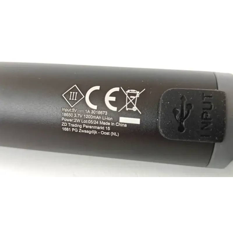 Аккумуляторный LED-фонарь 200+60 лм с USB-C, регулируемым фокусом и цветными фильтрами