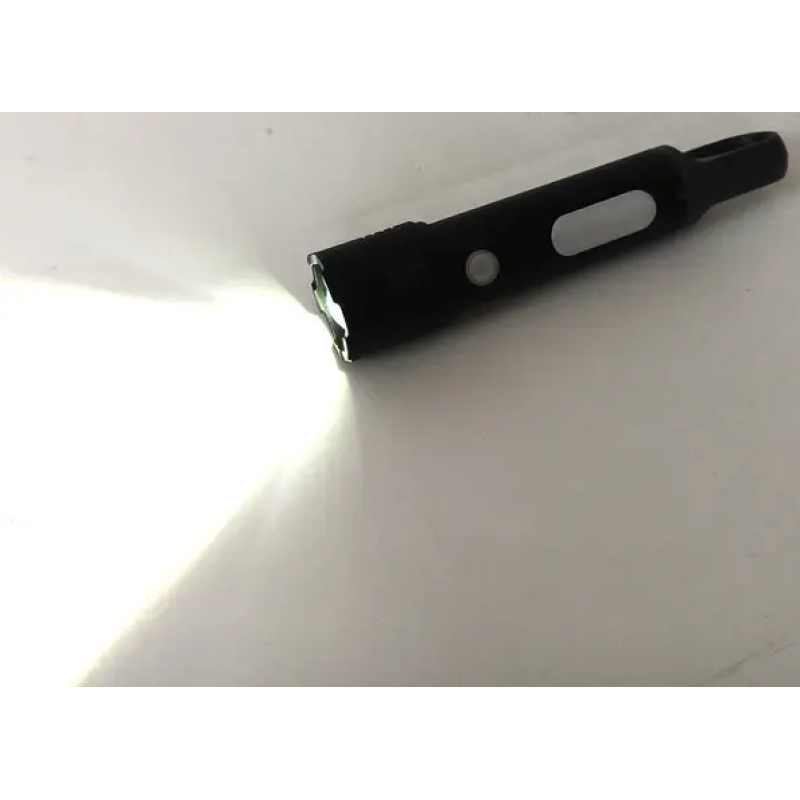 Аккумуляторный LED-фонарь 200+60 лм с USB-C, регулируемым фокусом и цветными фильтрами
