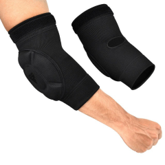 Налокітники спортивні RDX Hosiery Elbow Foam Black/Black XL