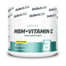 Для суглобів та зв'язок, MSM + Vitamin C, BioTech, 150 г (Лимон)