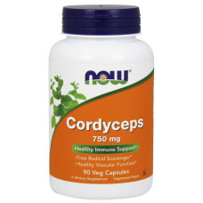Добавка для здоровья, Cordyceps 750 mg, NOW, 90 капсул