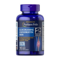 Для суглобів та зв'язок, Triple Strength Glucosamine & Chondroitin with MSM, Puritan's Pride, 90 таблеток