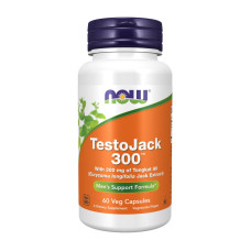 Добавка для здоровья, Testo Jack 300, NOW, 60 капсул