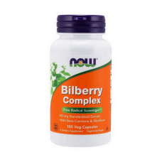 Добавка для здоровья, Bilberry Complex, NOW, 100 капсул