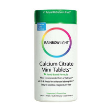 Кальций, Calcium Citrate Mini-Tablets, Rainbow Light, 120 мини-таблеток