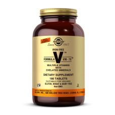 Залізо, Formula V VM - 75 Iron-Free, Solgar, 180 таблеток